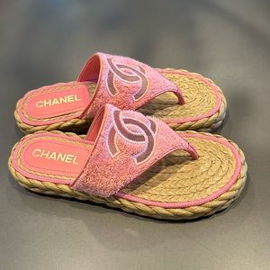 Chanel Raffia Sandals